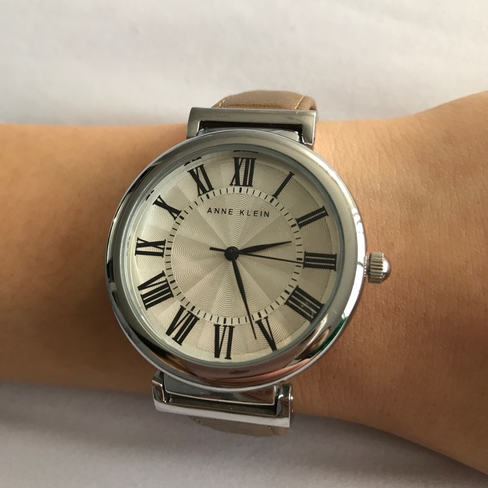Anne Klein leather band watch